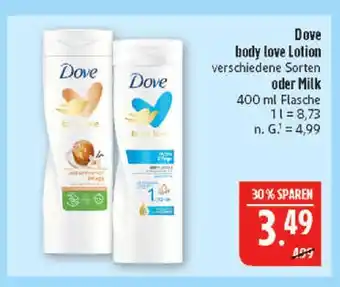 Marktkauf Dove body love lotion Angebot