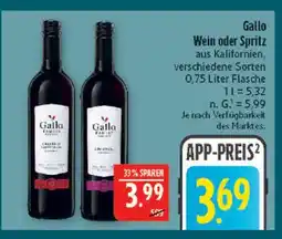 Marktkauf Gallo wein Angebot