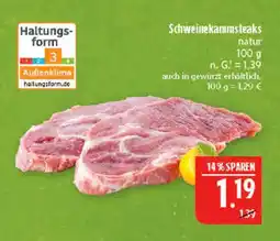 Marktkauf Schweinekammsteaks natur Angebot