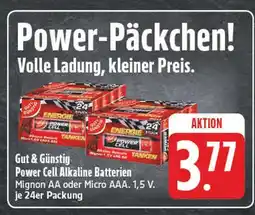 E-Center Gut & günstig power cell alkaline batterien mignon aa Angebot