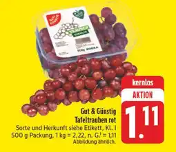 E-Center Gut & günstig tafeltrauben rot Angebot