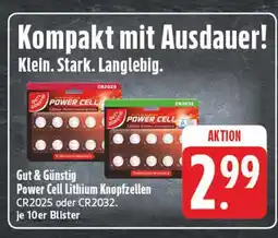 E-Center Gut & günstig power cell lithium knopfzellen cr2025 Angebot