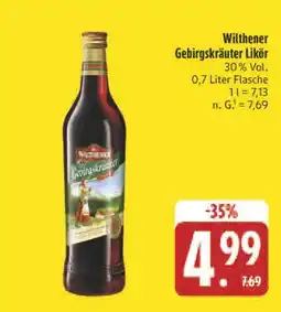 E-Center Wilthener gebirgskräuter likör Angebot