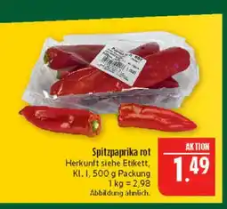 Marktkauf Spitzpaprika rot Angebot