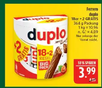 Marktkauf Ferrero duplo Angebot