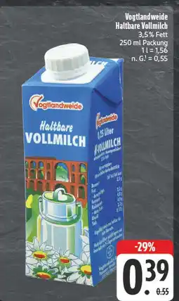E-Center Vogtlandweide haltbare vollmilch Angebot