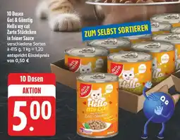 E-Center Gut & günstig hello my cat zarte stückchen in feiner sauce Angebot