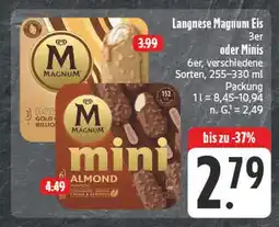 E-Center Langnese magnum eis 3er Angebot