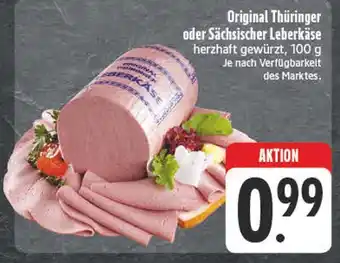 E-Center Original thüringer leberkäse Angebot
