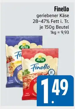 Edeka Arla finello geriebener käse 28–47% fett i. tr Angebot
