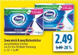 diska Zewa wisch & weg küchentücher original Angebot