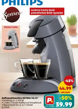 PENNY Philips senseo kaffeepadmaschine hd7806/50,10 Angebot