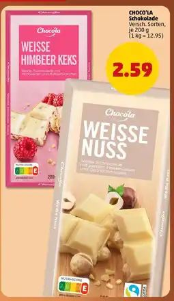 PENNY Choco'la weisse himbeer keks Angebot