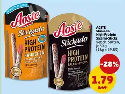 PENNY Aoste stickado high protein hähnchen salami-sticks Angebot