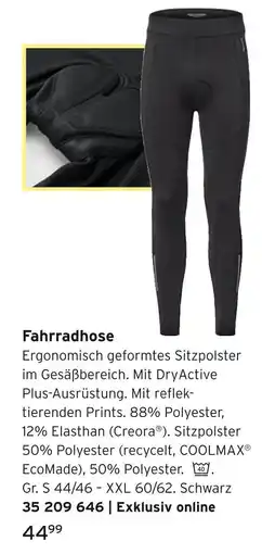 Tchibo Fahrradhose Angebot