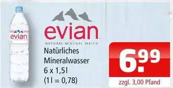 Getränke Oase Evian natürliches mineralwasser Angebot