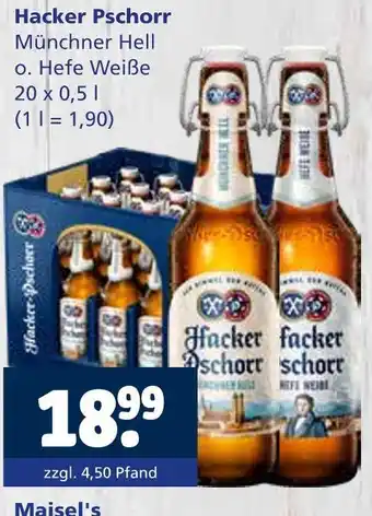 Getränkewelt Hacker pschorr münchner hell o. hefe weiße Angebot