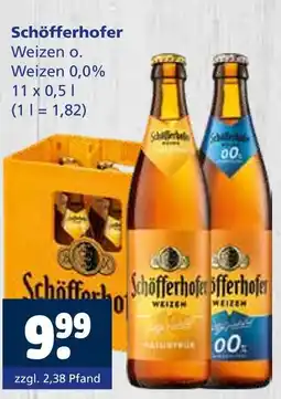 Getränkewelt Schöfferhofer weizen o. weizen 0,0% Angebot