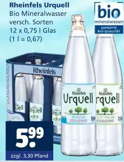 Getränkewelt Rheinfels urquell bio mineralwasser Angebot