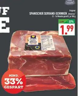 Marktkauf Edeka spanischer serrano-schinken reserva Angebot