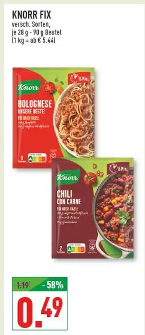 Marktkauf Knorr fix bolognese Angebot