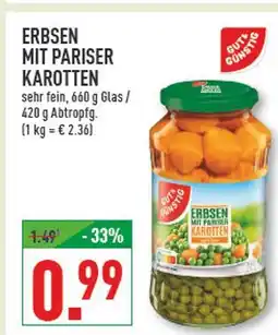 Marktkauf Gut & günstig erbsen mit pariser karotten Angebot