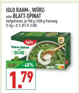 Marktkauf Iglo rahm-, würz- oder blatt-spinat Angebot