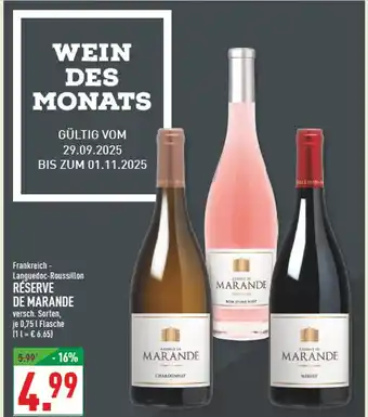 Marktkauf Réserve de marande chardonnay Angebot