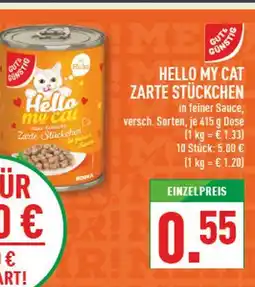 Marktkauf Gut&günstig hello my cat zarte stückchen Angebot