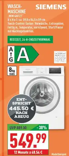 Marktkauf Siemens waschmaschine Angebot