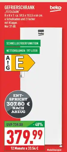 Marktkauf Beko gefrierschrank Angebot