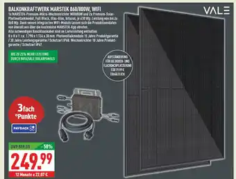 Marktkauf Vale balkonkraftwerk marstek 860/800w, wifi Angebot