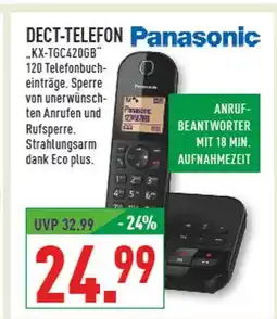 Marktkauf Panasonic dect-telefon kx-tgc420gb Angebot
