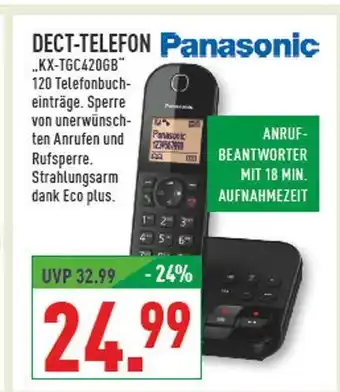 Marktkauf Panasonic dect-telefon kx-tgc420gb Angebot