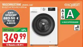 Marktkauf Exquisit waschmaschine wa8014-340a Angebot