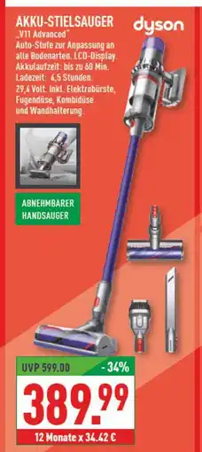 Marktkauf Dyson akku-stielsauger v11 advanced Angebot