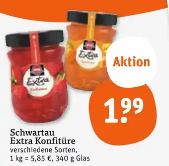 tegut Schwartau extra konfitüre erdbeere Angebot