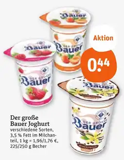 tegut Bauer der große bauer joghurt erdbeere Angebot