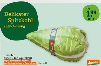 tegut Demeter bio-spitzkohl Angebot