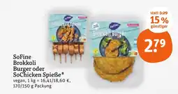 tegut Sofine brokkoli burger Angebot