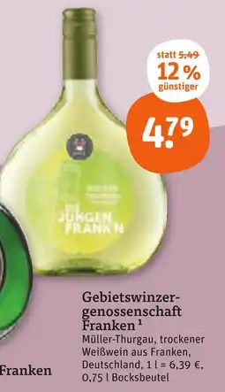 tegut Gebietswinzergenossenschaft franken müller-thurgau, trockener weißwein Angebot