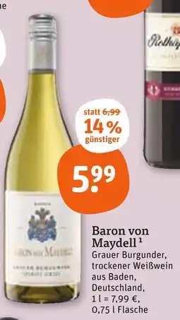 tegut Baron von maydell grauer burgunder Angebot