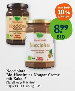 tegut Nocciolata bio-haselnuss-nougat-creme mit kakao klassik Angebot