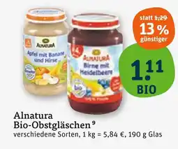 tegut Alnatura apfel mit banane und hirse Angebot