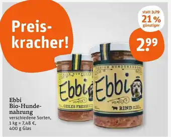 tegut Ebbi bio-hundenahrung Angebot