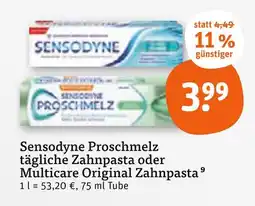 tegut Sensodyne proschmelz tägliche zahnpasta Angebot