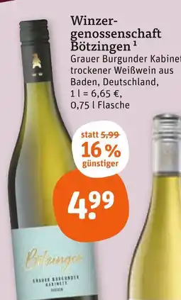 tegut Winzergenossenschaft bötzingen grauer burgunder kabinett Angebot