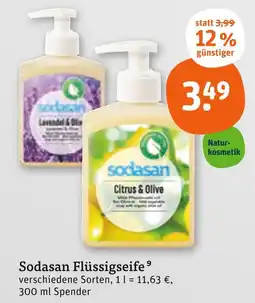 tegut Sodasan citrus & olive flüssigseife Angebot