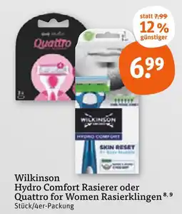 tegut Wilkinson hydro comfort rasierer Angebot