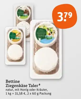 tegut Bettine ziegenkäse taler Angebot